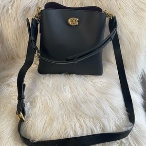 Coach Black Leather Willow Bucket Bag